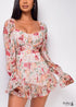 Mono bohemio floral de manga larga sin espalda Mia